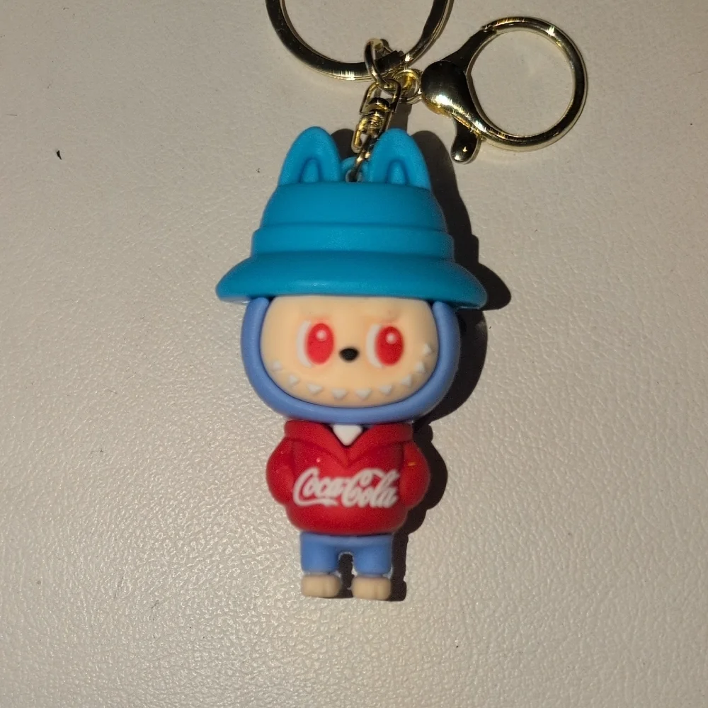 Coca-Cola Character Keychain with Blue Hat